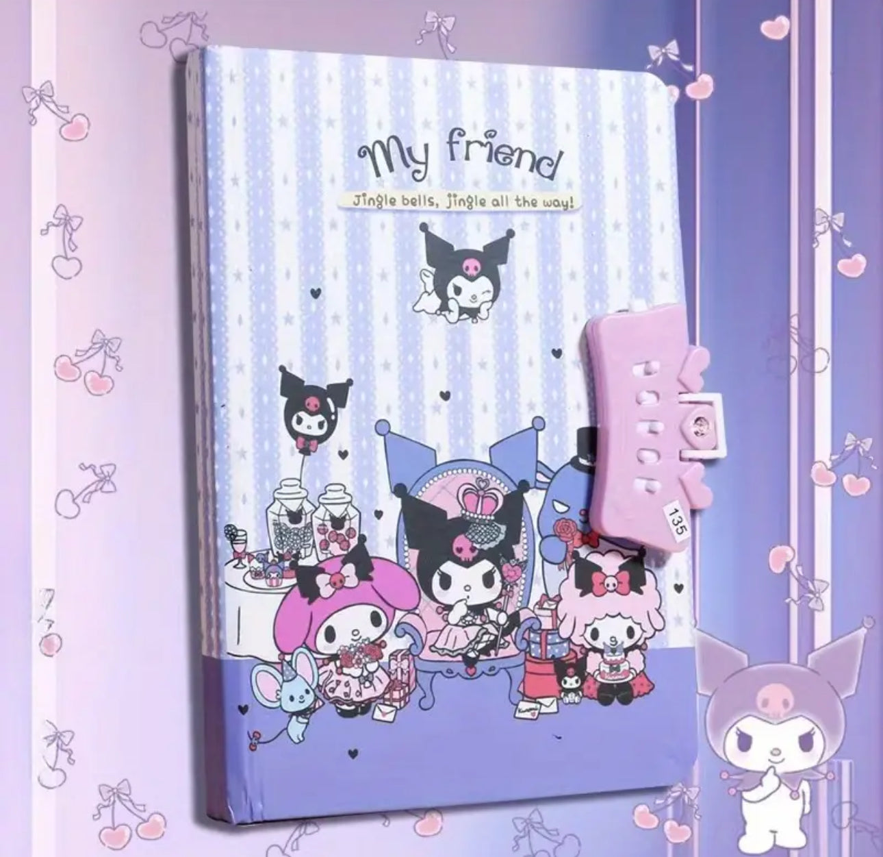Cartoon Character Secret Diary with Password Lock | Travel Journal with Pen