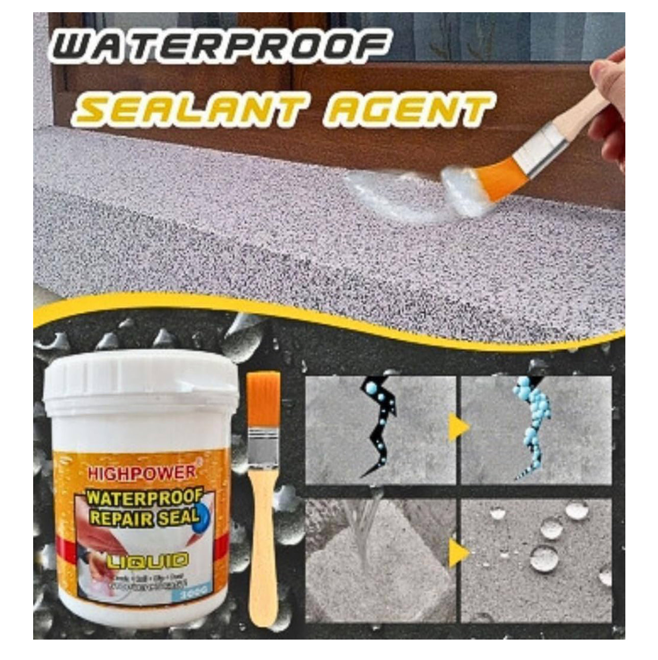 Waterproof Repair Sealant Gel – Super Strong Bonding for Wall, Bathroom, Roof & More