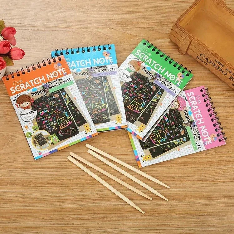 Magic Scratch Art Book with Stick | Kids' Craft Gift