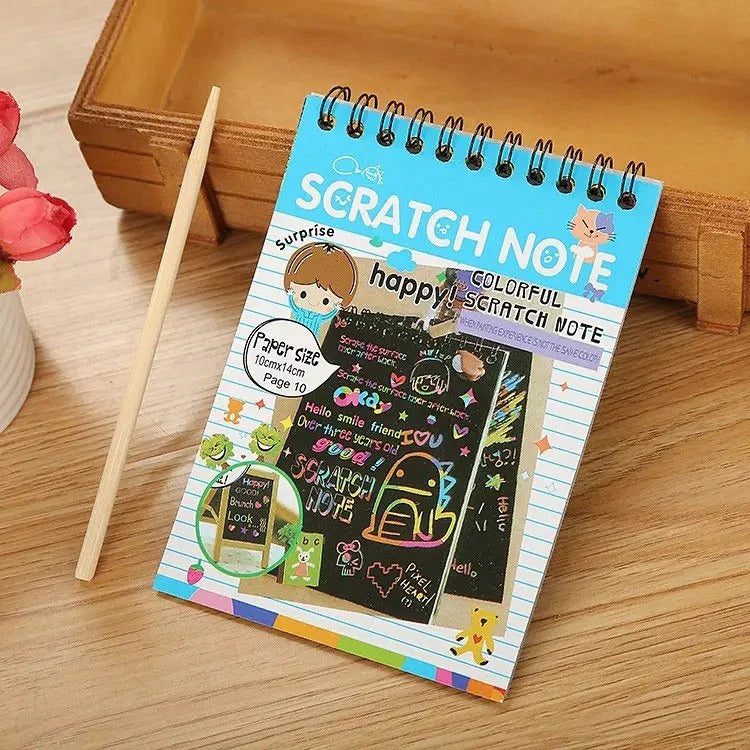 Magic Scratch Art Book with Stick | Kids' Craft Gift