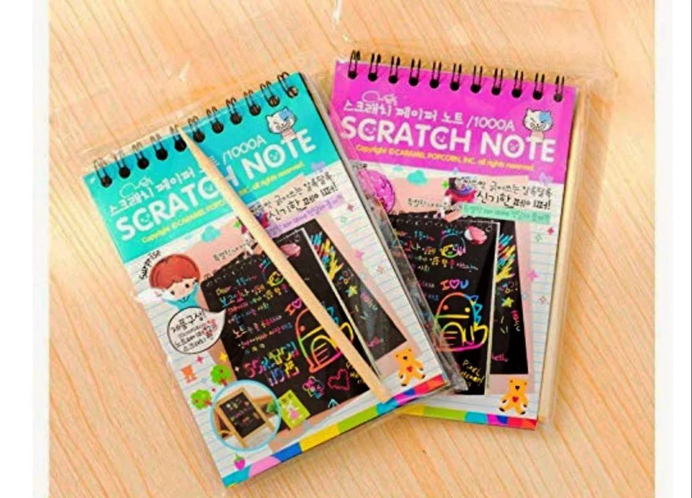 Magic Scratch Art Book with Stick | Kids' Craft Gift