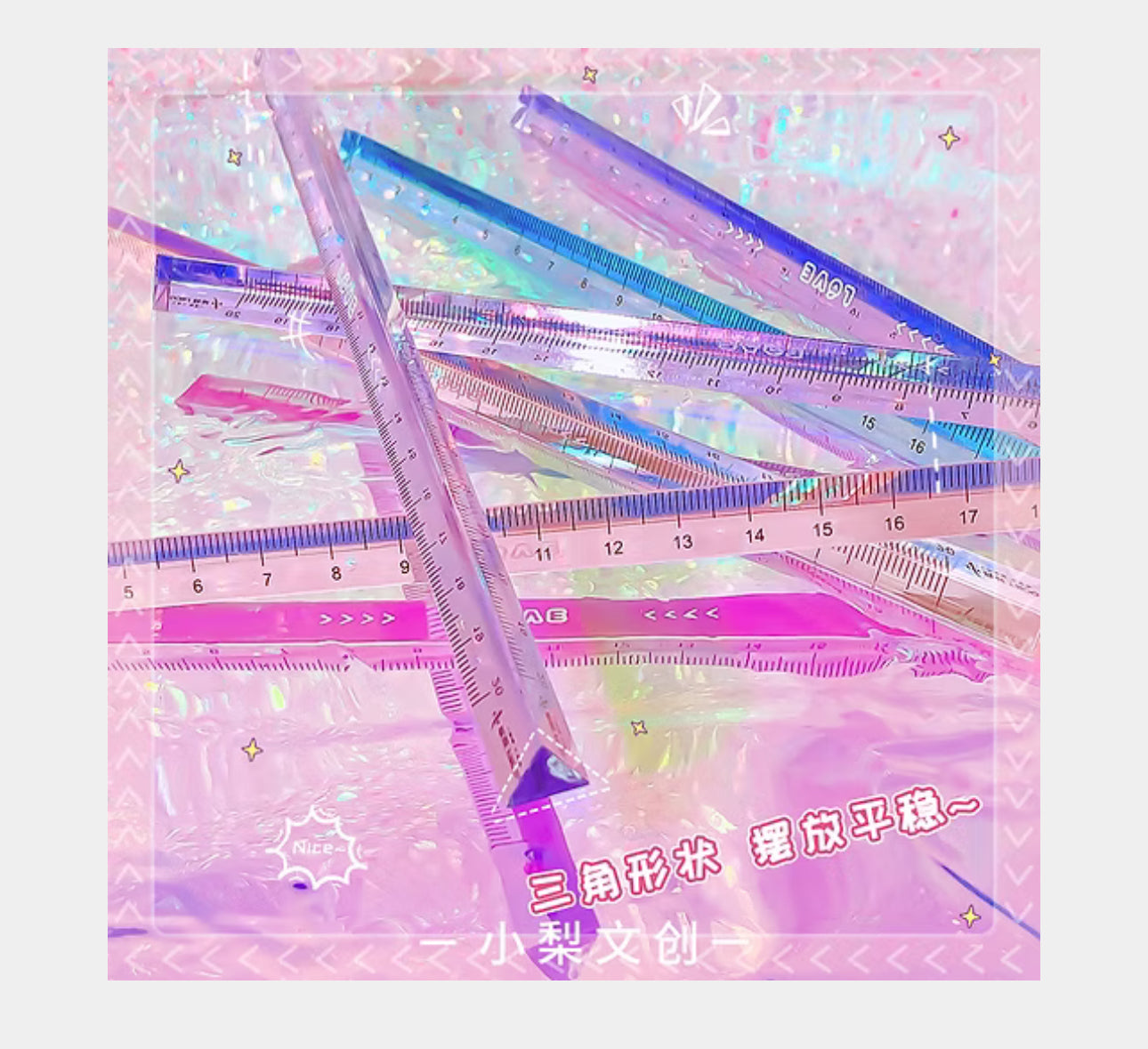20 cm Triangular Transparent Ruler | Premium Quality Stationery Tool for Students & Professionals