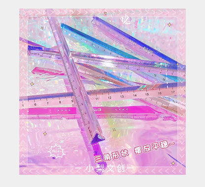 20 cm Triangular Transparent Ruler | Premium Quality Stationery Tool for Students & Professionals