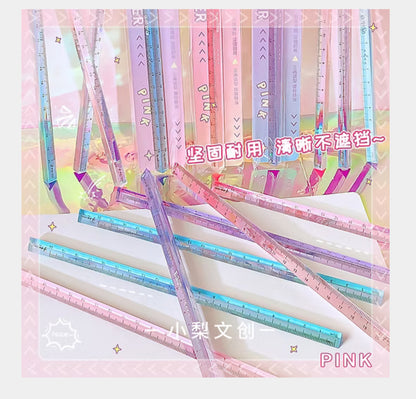 20 cm Triangular Transparent Ruler | Premium Quality Stationery Tool for Students & Professionals