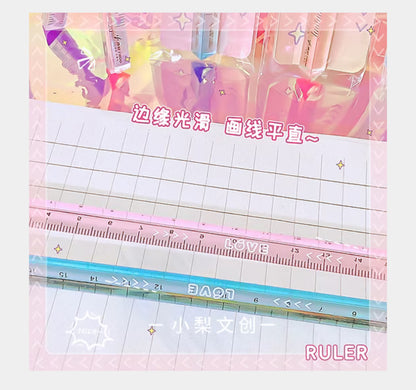 20 cm Triangular Transparent Ruler | Premium Quality Stationery Tool for Students & Professionals